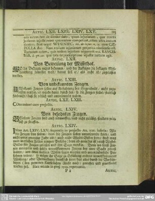 Artic. LXII. Von Beweisung der Missethat