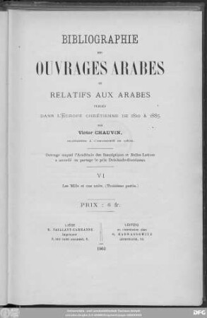 6: Les mille et une nuits : (troisième partie)