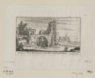 Veuë d’une des portes de la Ville St. Denis du costé de Paris, aus: „Französische Ansichten“