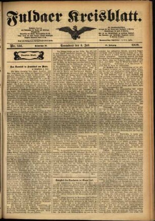 Zweite Ausgabe vom Samstag, den 04. Juli 1908.