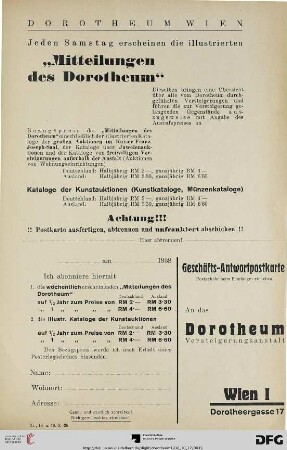 Mitteilung des Dorotheum