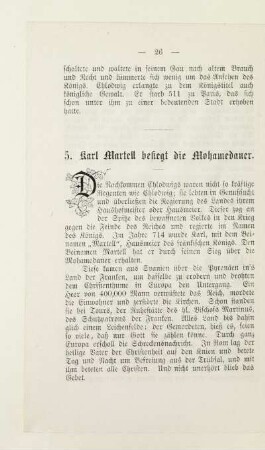 5. Karl Martell besiegt die Mohamedaner