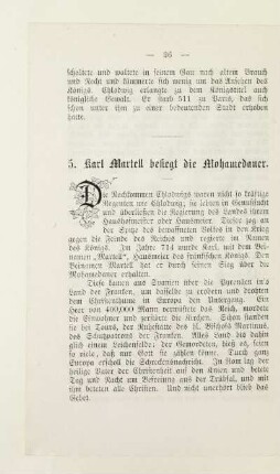 5. Karl Martell besiegt die Mohamedaner