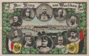 Postkarte zur Belagerung Warschaus
