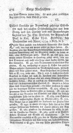 Sämtliche zur Arzneykunst gehörige Schriften. T.1.
