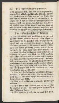 Von ausserordentlichen Schmerzen