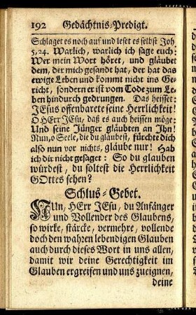 Schlus-Gebet.