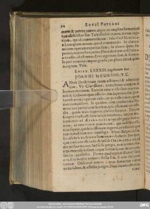 Epist. LXXXIII. Lugdunum Bat. Ioanni Meursio, V. C.
