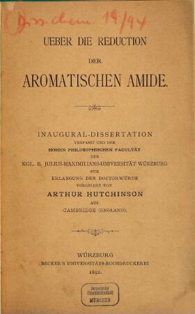 Ueber die Reduction der aromatischen Amide