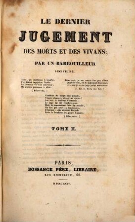 Le dernier jugement des morts et des vivants, 2