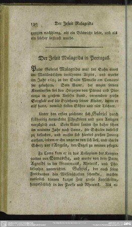 Der Jesuit Malagrida in Portugall