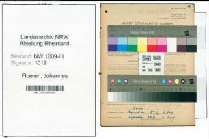 Entnazifizierung Johannes Floeren , geb. 22.04.1917 (Schreiner)