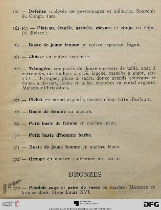 Bronzes(Nr. 173-181)