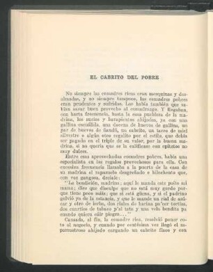El cabrito del pobre