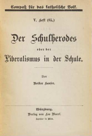 Kompass für das katholische Volk. 7. [1878], H. 5
