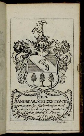 Herr Andreas v. Steigentesch[...] - Herr Carl Georg von Riedesel Freyherr zu Eisenbach[...]