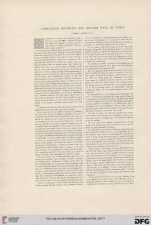 Concours définitif des Grands Prix de Rome