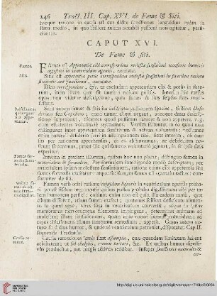 Caput XVI: De Fame et siti