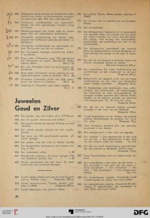 Juweelen, goud en zilver (Nr. 859-890)