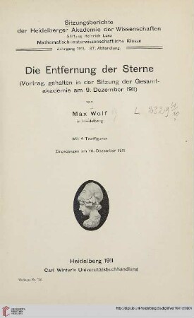 Die Entfernung der Sterne : Vortrag