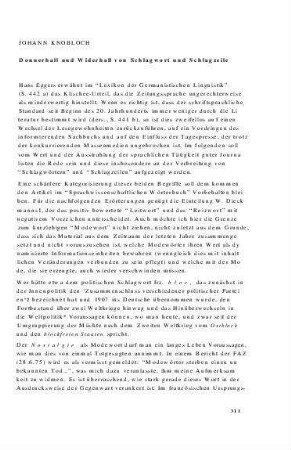 Donnerhall und Widerhall von Schlagwort und Schlagzeile