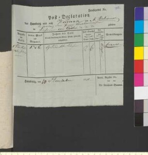 Brief von Robinson, M. an Goethe, Johann Wolfgang von