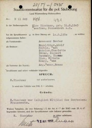 Tischner, Else