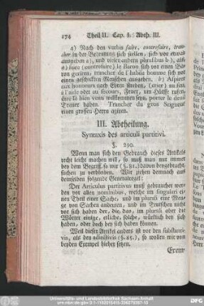 III. Abtheilung. Syntaxis des articuli partitivi.