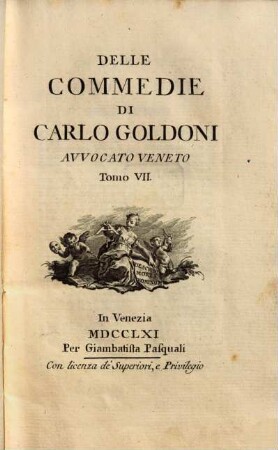 Le commedie di Carlo Goldoni. 7