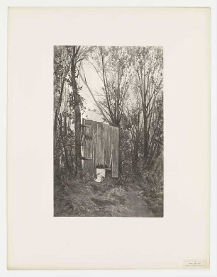 Petite porte (étude), Blatt 35 der Folge "Le paysage au fusain"