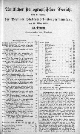 Sitzung 12., 12. März 1925