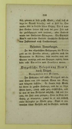 Besondere Bemerkungen