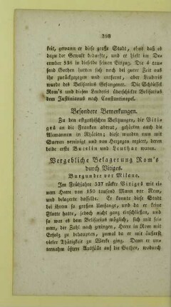 Besondere Bemerkungen