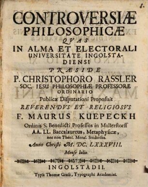 Controversiae Philosophicae