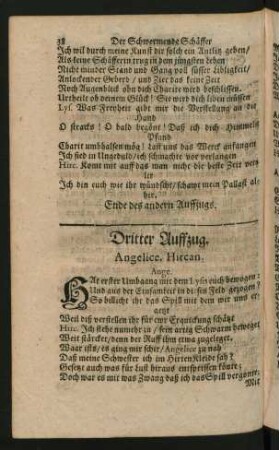 Dritter - Der Fünffte Auffzug.