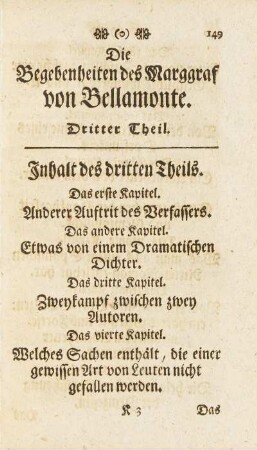 Inhalt des dritten Theils