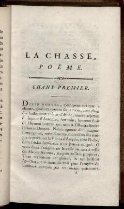 Chant Premier.