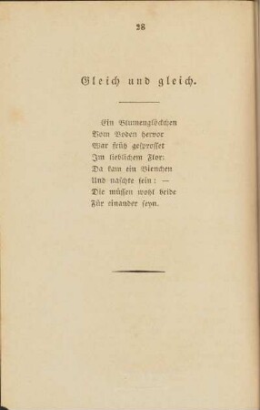 Gleich und gleich.
