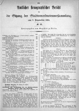 No. 36, 7. Dezember 1911