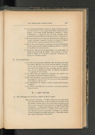 V. Les contrats.