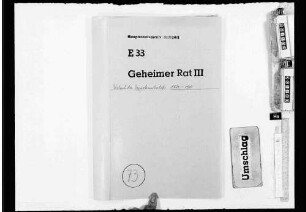 Geheimer Rat: Urlaub der Departementchefs