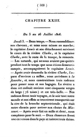 Du 3 au 26 Juillet 1806.