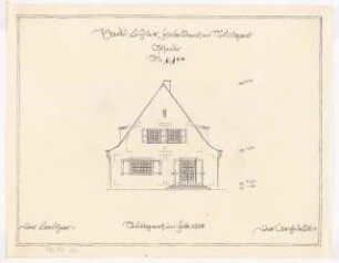 Wohnhaus Bühler, Stuttgart: Ansicht Ostseite 1:100