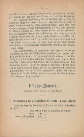 Alkohol-Statistik