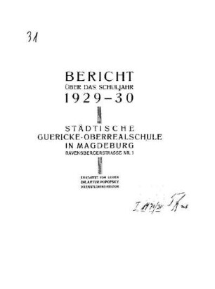 1929/30: Bericht ... - 1929/30