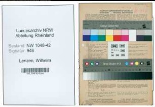 Entnazifizierung Wilhelm Lenzen , geb. 12.09.1900 (Abteilungsleiter)