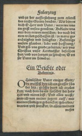 Ein Beichte oder Bekentnis.