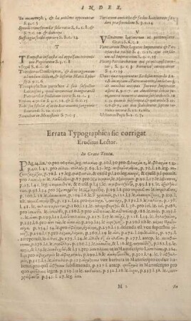 Errata Typographica sic corrigat Eruditus Lector. In Graeco Textu.