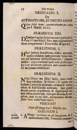 34-39, Diei Primae Meditatio I
