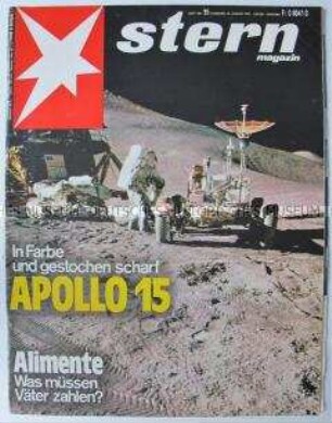 Wochenzeitschrift "stern" u.a. zur Mondlandung von "Apollo 15"